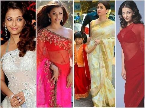 ਐਸ਼ਵਰਿਆ ਰਾਏ ਵਿਦੇਸ਼ਾਂ 'ਚ ਵੀ ਕਈ ਵਾਰ ਸਾੜੀ ਪਹਿਨੀ ਨਜ਼ਰ ਆ ਚੁੱਕੀ ਹੈ। ਉਨ੍ਹਾਂ ਦੇ ਖੂਬਸੂਰਤ ਅਵਤਾਰ ਨੂੰ ਦੇਖ ਕੇ ਭਾਰਤ 'ਚ ਹੀ ਨਹੀਂ ਸਗੋਂ ਬਾਹਰ ਵੀ ਲੋਕ ਉਨ੍ਹਾਂ ਦੇ ਦੀਵਾਨੇ ਹੋ ਜਾਂਦੇ ਹਨ। ਅੱਜ ਵੇਖੋ ਸਾੜੀ 'ਚ ਐਸ਼ਵਰਿਆ ਰਾਏ ਦੀਆਂ ਅਜਿਹੀਆਂ ਹੀ ਤਸਵੀਰਾਂ... (ਫੋਟੋ- ਸੋਸ਼ਲ ਮੀਡੀਆ)