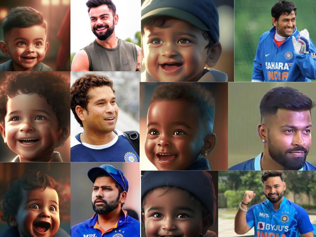 Indian Cricketers : அழகு குட்டி செல்லங்களாக மாறிய இந்திய அணியின் கிரிக்கெட் வீரர்கள்..வைரலாகும் க்யூட் போட்டோஸ்!