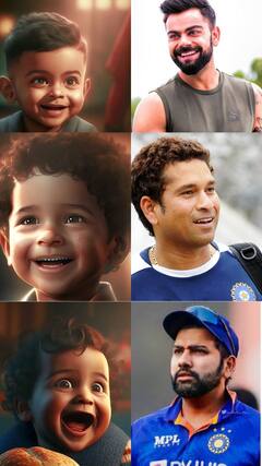 Indian Cricketers : அழகு குட்டி செல்லங்களாக மாறிய இந்திய அணியின் கிரிக்கெட் வீரர்கள்..வைரலாகும் க்யூட் போட்டோஸ்!