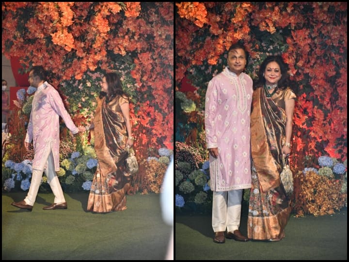 Celebs At Anant-Radhika Engagement Ceremony: अनंत अंबानी और राधिका मर्चेंट की ग्रैंड इंगेजमेंट सेरेमनी हो चुकी है. कपल को आशीर्वाद देने उनके चाचा-चाची अनिल अंबानी और टीना अंबानी भी पहुंचे थे.