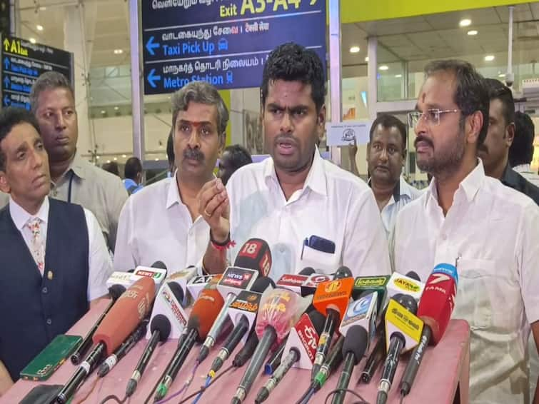 Erode East By Election 2023 bjp annamalai press meet on airport Erode East By Election: இடைத்தேர்தலில் நான் களமிறங்குகிறேனா? முதலில் பாஜக போட்டியிடுகிறதா என்பதை பார்க்க வேண்டும்: அண்ணாமலை