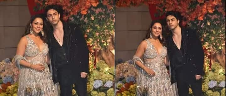 Aryan Khan At Anant Ambani Engagement Ceremony: બોલિવૂડના બાદશાહ શાહરૂખ ખાને પણ તેના પરિવાર સાથે અનંત અંબાણીની સગાઈ સમારોહમાં હાજરી આપી હતી. અહીં આર્યન ખાનનો હેન્ડસમ લુક જોઈને બધા ચોંકી ગયા હતા.