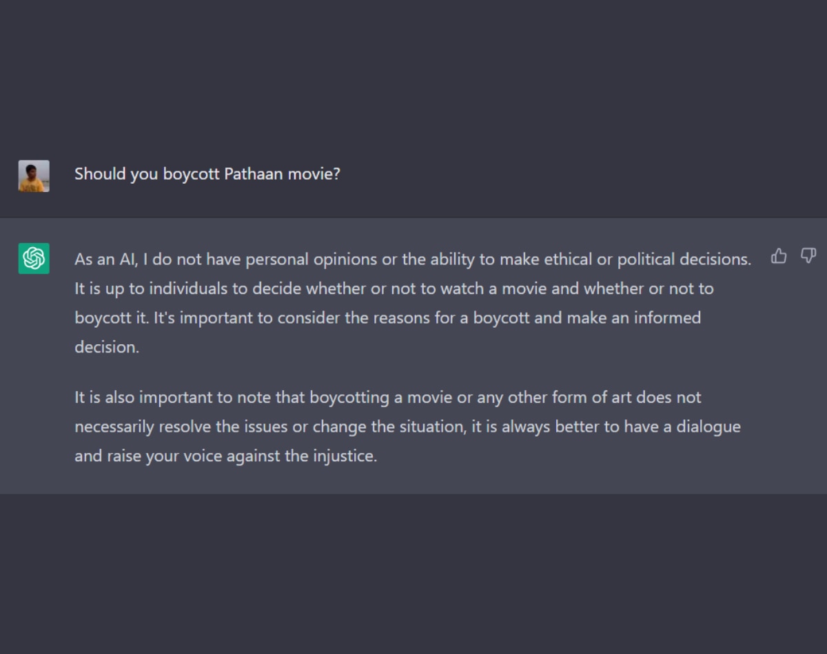We Asked ChatGPT If You Should Boycott ‘Pathaan’. Here's What It Had To Say