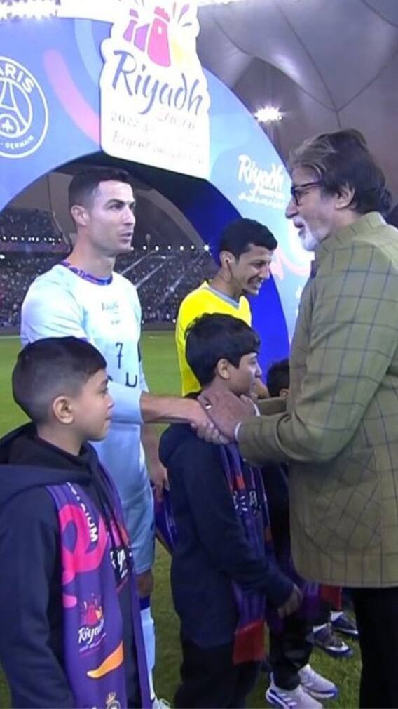 बिग बींनी घेतली फुटबॉल स्टार ख्रिस्तियानो रोनाल्डो अन् मेस्सीची भेट