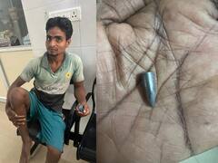 சென்னை அருகே அதிர்ச்சி...  திடீரென வந்த துப்பாக்கி தோட்டா... இளைஞர் காயம்..!