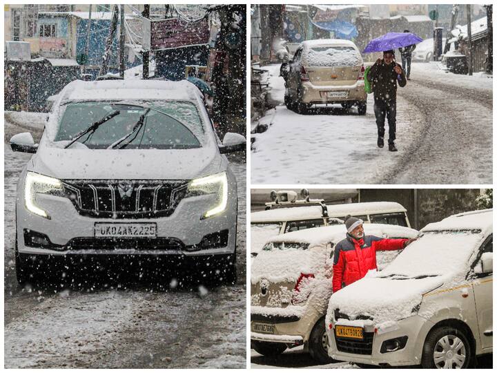 Heavy snowfall in land subsidence-hit Joshimath on Friday morning intensified the cold conditions. As a result of snowfall in the mountains, icy winds swept across the plains of Uttarakhand.