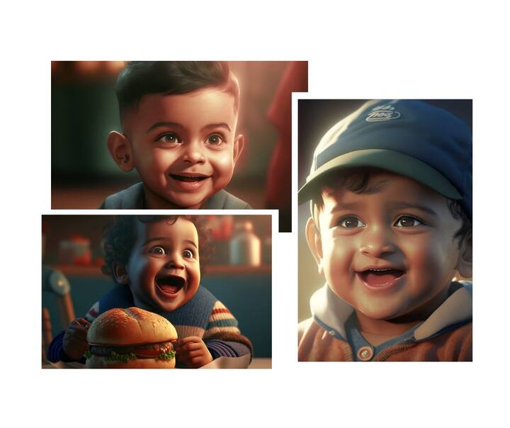 डिजिटल क्रिएटर साहीद (Digital Creator Sahid) याने हे फोटो त्याच्या इंस्टाग्राम अकाऊंटवर शेअर केले आहेत. आर्टिफिशिय इंटेलिजेन्स तंत्रज्ञान वापरून क्रिकेटर्सचं बालपण दाखवण्याचा प्रयत्न करण्यात आला आहे. ( PC : sahixd/instagram )