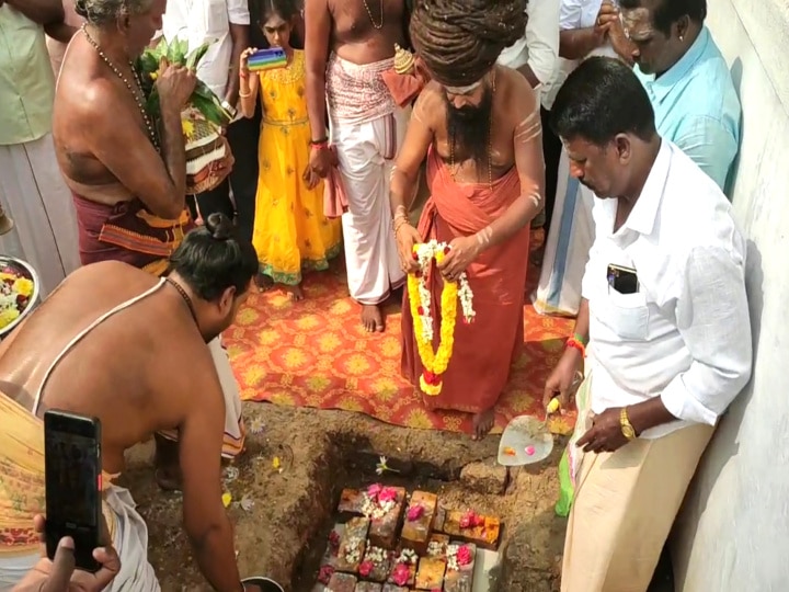 சீர்காழி சட்டநாதர் கோயில் தோரணவாயில் அமைக்க அடிக்கல் நாட்டிய தருமபுரம் ஆதீனம்