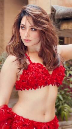 Tamannaah Bhatia : சிவப்பு ரோஜா பூ உடையில் நடிகை தமன்னா...வைரலாகும் புகைப்படங்கள் !