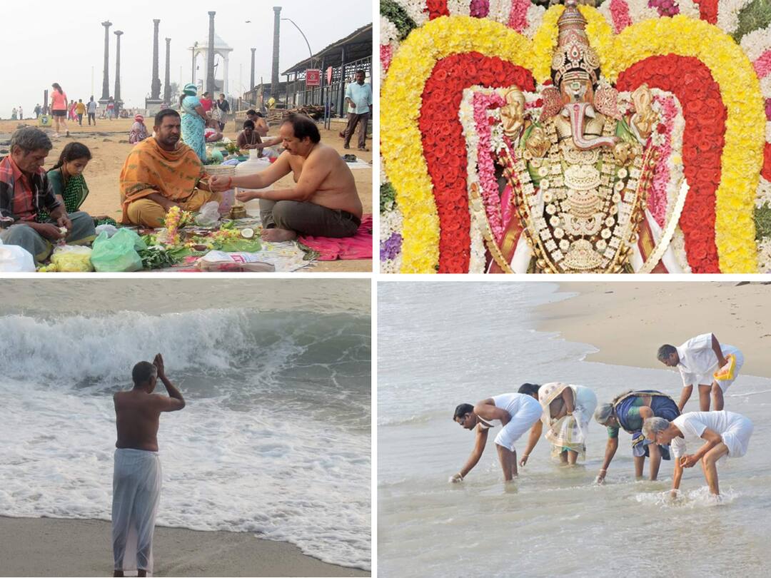 Thai amavasai:  தை அமாவாசை: புதுச்சேரி கடற்கரையில் முன்னோர்களுக்கு தர்ப்பணம்