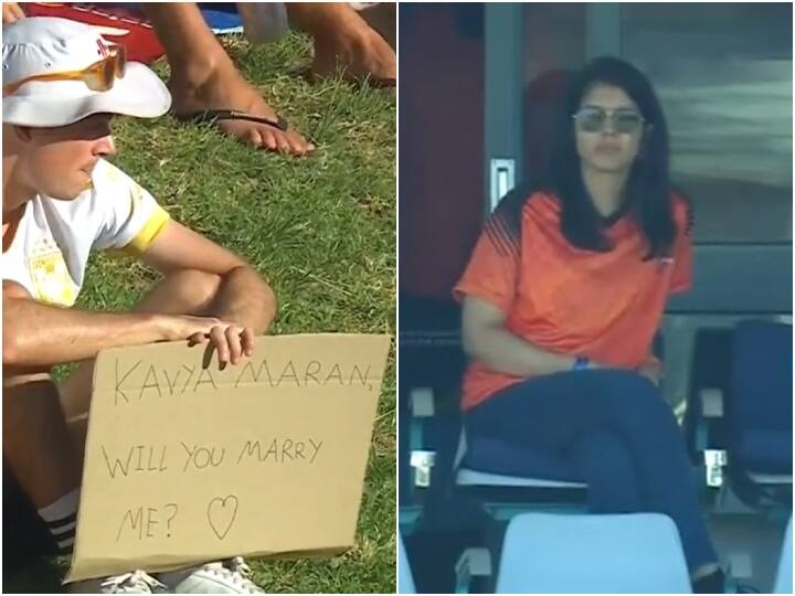 Watch: Sunrisers Hyderabad co owner Kaviya Maran gets marriage proposal during Live Match In SA20 league see video Watch: SA20 लीग में IPL क्रश काव्या मारन को मिला शादी का ऑफर, लाइव मैच में फैन ने कही दिल की बात