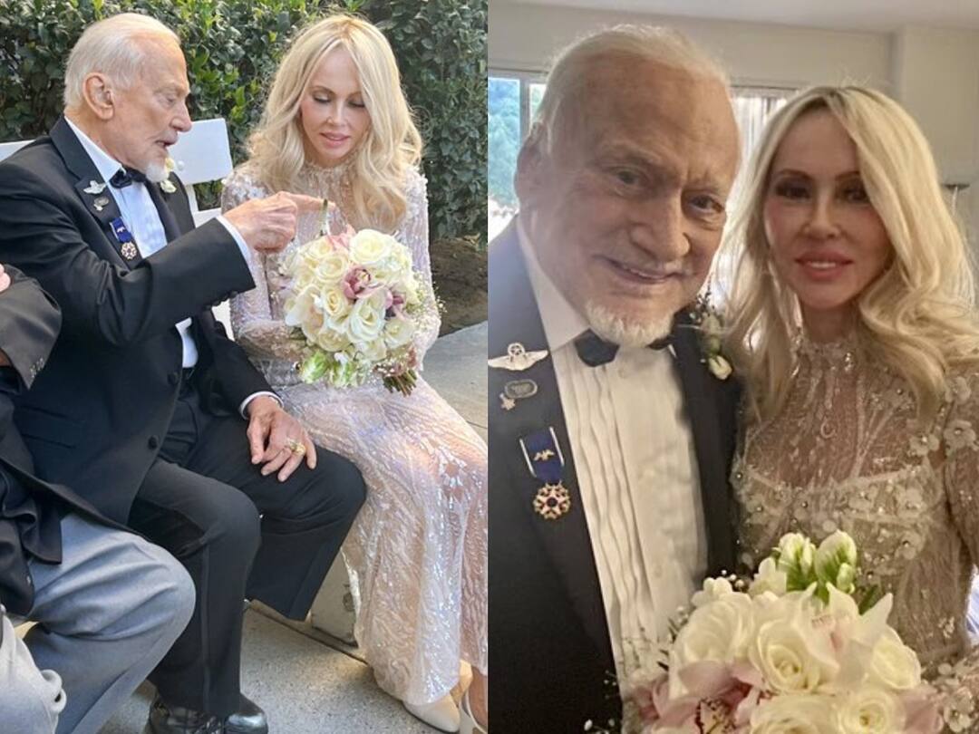 oldest of remaining moonwalkers Buzz Aldrin gets married on 93rd birthday Buzz Aldrin: நிலவில் கால் வைத்த 2வது மனிதர்.. 93 வயதில் காதலியுடன் திருமணம் - என்னப்பா சொல்றீங்க..?