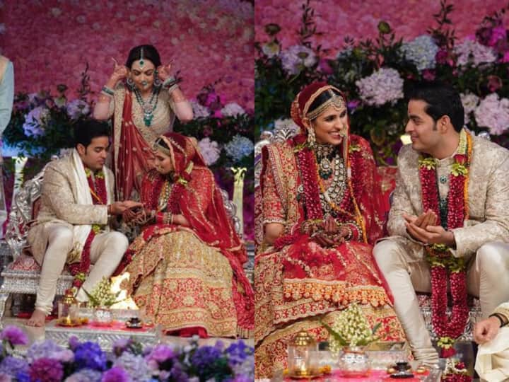 Shloka Mehta Anant Ambani Wedding Pics: देश के सबसे अमीर शख्स मुकेश अंबानी के बेटे आकाश अंबानी ने हीरा कारोबारी रसेल मेहता की बेटी श्लोका मेहता से शादी की थी.