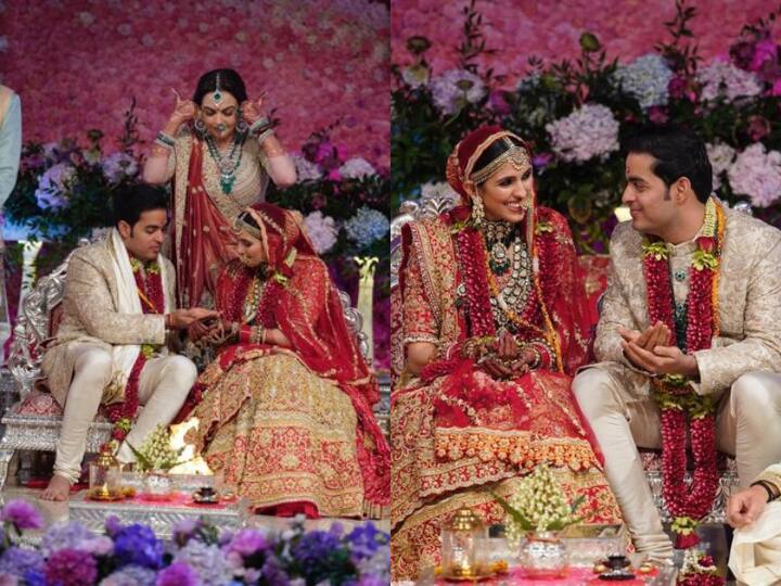 Shloka Mehta Anant Ambani Wedding Pics: देश के सबसे अमीर शख्स मुकेश अंबानी के बेटे आकाश अंबानी ने हीरा कारोबारी रसेल मेहता की बेटी श्लोका मेहता से शादी की थी.