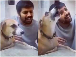 Viral Video: लड़के संग सुर पे सुर छेड़ रहा है कुत्ता, टैलेंट देखकर लोगों ने की अवार्ड देने की मांग