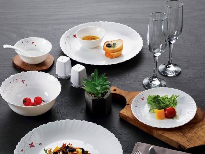 Amazon Deal On Dinner Set Under 2000 BOROSIL Cello La Opala Opalware Dinner Set For Gifting Option For Marriage शादियों के सीज़न में देने के लिये बेस्ट गिफ्ट, अमेजन से खरीदें 50% डिस्काउंट पर डिनर सेट