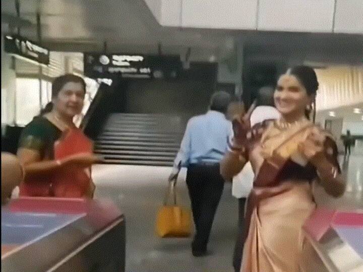 WATCH Bride Takes Metro To Her Wedding Venue To Avoid Bengaluru Traffic WATCH: Bride Takes Metro To Her Wedding Venue To Avoid Bengaluru Traffic