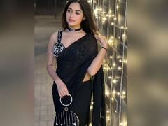 Jannat Zubair Photos: ब्लैक साड़ी में जन्नत जुबैर का स्टनिंग लुक, आप भी एक्ट्रेस के स्टाइल को करें रिक्रिएट