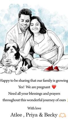 Priya Atlee: ‘தாரமே தாரமே வா..'  கண்காளால் அன்பினைப் பறிமாறிக்கொள்ளும் பிரியா-அட்லியின் க்யூட் க்ளிக்ஸ்!