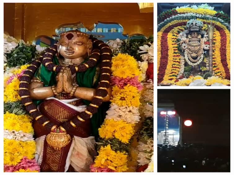 Amavasai is a full moon festival for Abhirami Patra in Thirukkadaiyur TNN திருக்கடையூரில் அபிராமி பட்டருக்காக அமாவாசையை பவுர்ணமியாக மாற்றிய விழா
