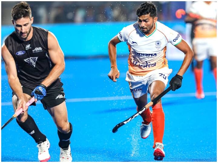 FIH Men's Hockey World Cup 2023 New Zealand wins in crossover match India out of 2023 World Cup Hockey World Cup 2023: पेनल्टी शूटआउट में न्यूजीलैंड ने जीता क्रॉसओवर मैच, मेज़बान भारत वर्ल्ड कप से बाहर