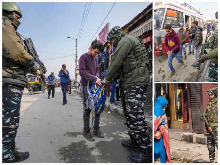 Security has been beefed up in Kashmir ahead of the Republic Day celebrations, with police and other security personnel conducting sanitization and area domination exercises.