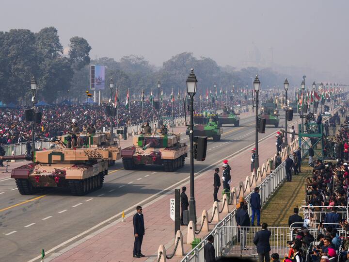 Indian Army's tanks on display during the rehearsals. (Image Source: PTI)