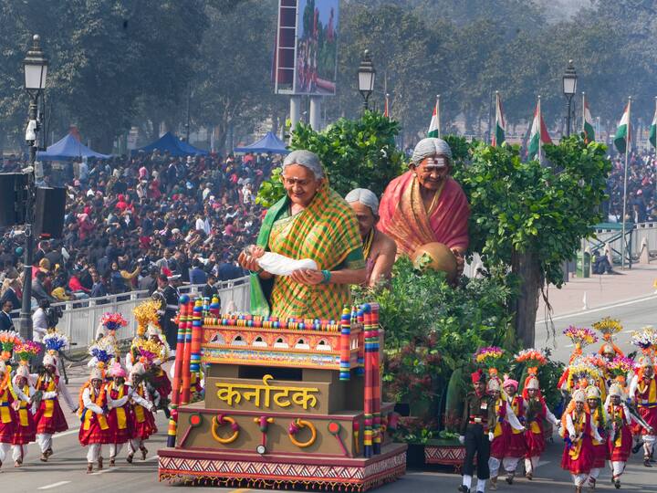 Karnataka tableau was also on display during the march. (Image Source: PTI)
