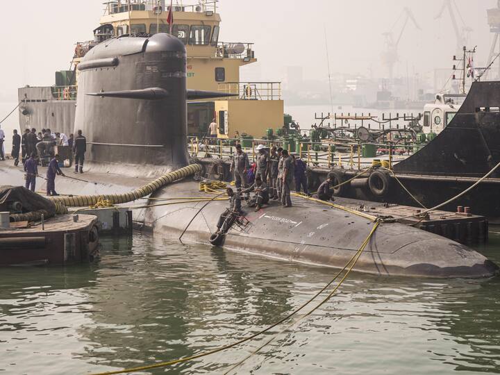 According to the Indian Navy, 'Vagir' means sand shark, which represents stealth and fearlessness, two qualities synonymous with the ethos of a submariner. (Photo credit: PTI)