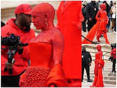 Paris Fashion Week: Doja Cat Breaks Barriers By Embracing Mixture Of Art And Fashion In Her Red Ensemble