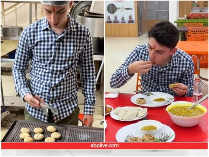 Eitan Bernath US chef learns how to make litti chokha and samosa in Patna Video: पटना में लिट्टी चोखा से लेकर समोसा बनाना सीख रहा यूएस का शेफ, वायरल हुआ वीडियो