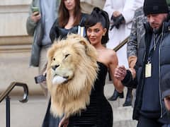 Kylie Jenner Flaunts Her Lion's Head Outfit At Paris Fashion Week | In Pics