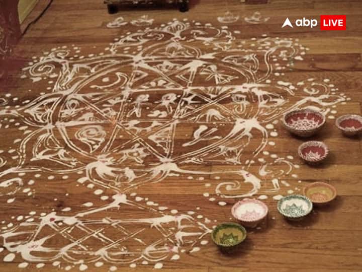 Aripan or rangoli importance of indian hindu festival know different types of aripan in Mithila culture astro special Mithila Culture: भारतीय परंपरा में होते हैं विभिन्न प्रकार के 'अरिपन', जानें किन अवसरों पर कैसे अरिपन बनाने का है महत्व