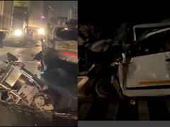 Mumbai-Nashik Accident: भरधाव ट्रक आला अन्... गाड्यांचा चुरडा; मुंबई-नाशिक महामार्गावर विचित्र अपघात