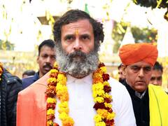 माथे पर चंदन, गले में माला...जम्मू के रघुनाथ मंदिर पहुंच राहुल गांधी ने की ये कामना, देखें तस्वीरें