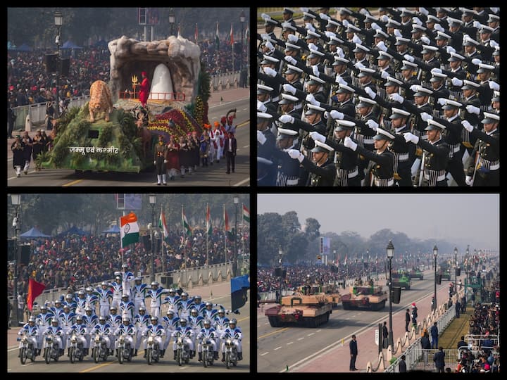 Republic Day Parade 2023: Full Dress Rehearsal was performed on January 23 at Kartavya Path. Indian Army contingents showed their might and the states' tableau was also on display