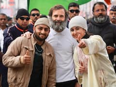 Urmila Matondkar Joins Rahul Gandhi During Bharat Jodo Yatra In Jammu — See Pics