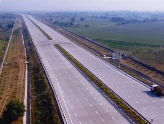 Delhi Mumbai Expressway: Delhi to Jaipur in just four hours, very beautiful pictures from drone