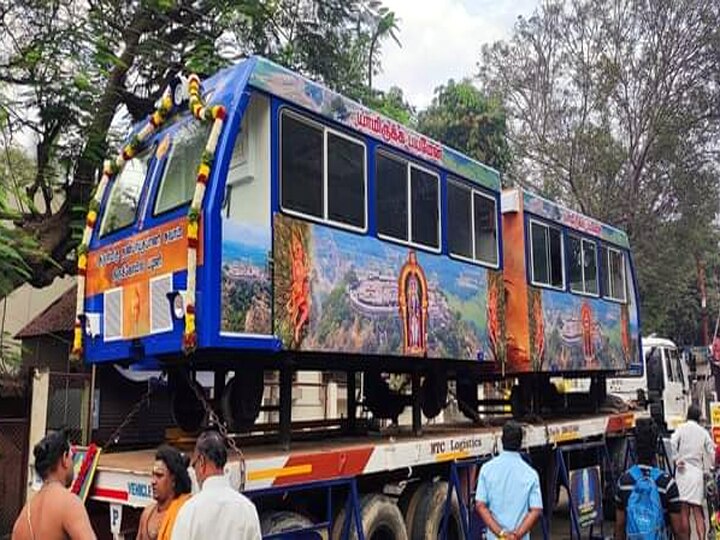 Palani Kumbabishekam: பழனி கோயிலில் பக்தர்கள் சிரமமின்றி சென்று வர புதிய 2 மின்இழுவை ரயில் பெட்டிகள்