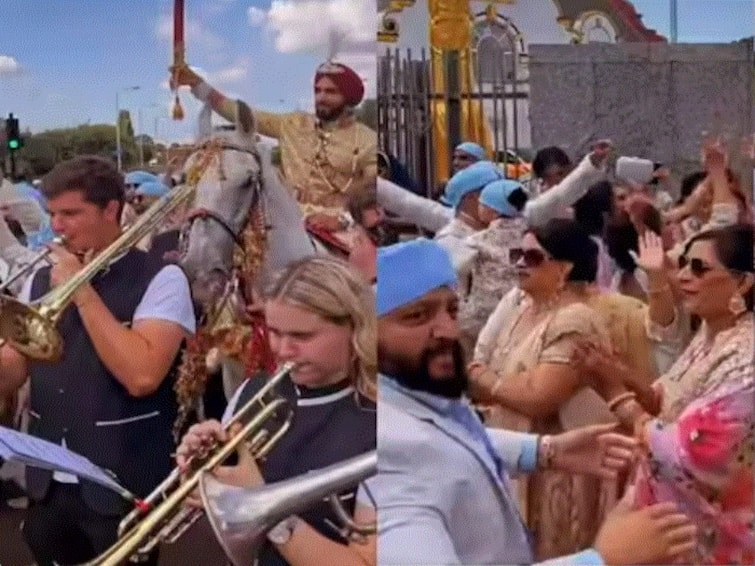 WATCH: British Group Plays Band For A Punjabi 'Baraat' In London, Video Goes Viral WATCH: British Group Plays Band For A Punjabi 'Baraat' In London, Video Goes Viral