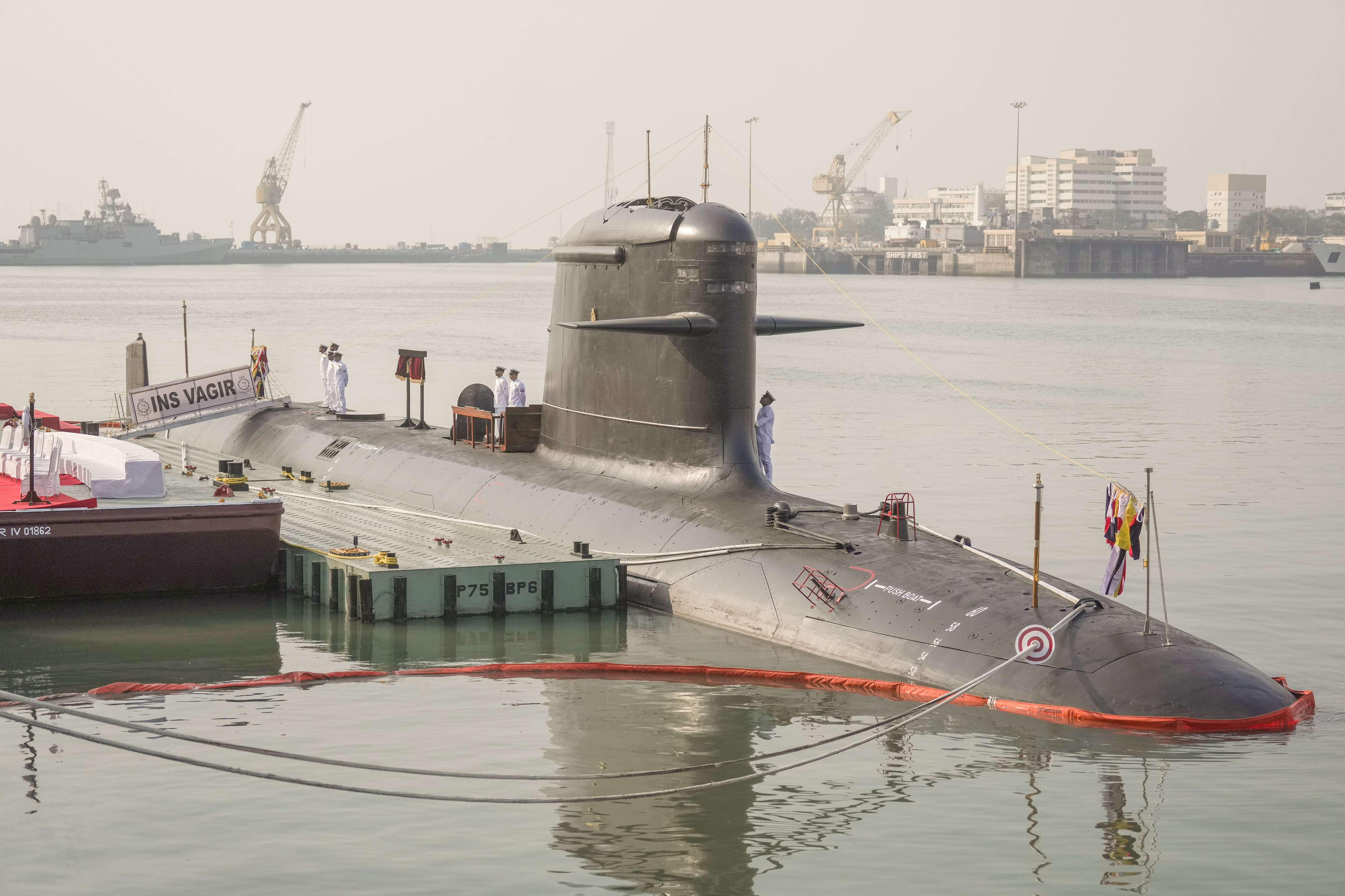 INS Vagir 5th Kalvari-class Submarine Commissioned Into Indian Navy ...