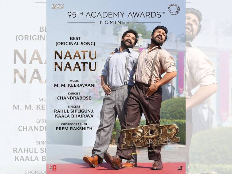 Oscar Nominations 2023 Natu Natu Nominated for Best Score Academy Awards Nominees Best Original Score Oscar Nominations 2023: অস্কারের মঞ্চে 'নাটু নাটু'র লড়াই, 'সেরা গান' বিভাগে মনোনয়ন