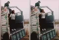 Viral Video: 'ਪੱਤਲੀ ਕਮਾਰੀਆ ਮੋਰੀ' 'ਤੇ ਰੀਲ ਬਣਾਉਣ ਲਈ ਟਰੱਕ 'ਤੇ ਚੜ੍ਹੀ ਕੁੜੀ, ਫਿਰ ਸਿੱਧੀ ਹੇਠਾਂ ਡਿੱਗੀ! ਦੇਖੋ ਵੀਡੀਓ