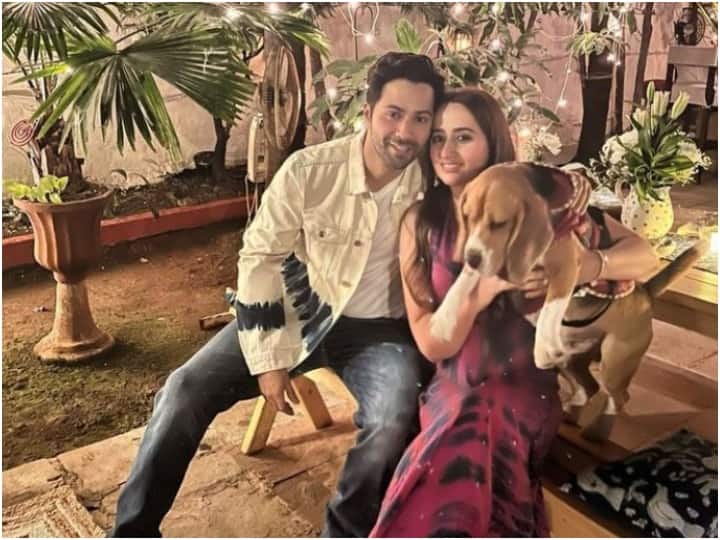 Varun-Natasha showered love on their dog on their wedding anniversary, shared a picture too