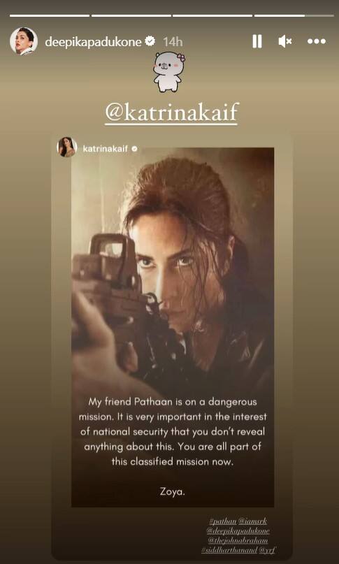 जोया' बन Katrina Kaif ने दी 'पठान 'के 'खतरनाक' मिशन का हिंट, दीपिका पादुकोण ने यूं किया रिएक्ट