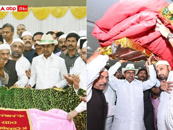 KCR presents 'chadar' to Ajmer Dargah: ప్రతి ఏడాది రాష్ట్ర ప్రభుత్వం తరఫున సమర్పించే ‘చాదర్’ ను ముఖ్యమంత్రి కె.చంద్రశేఖర్ రావు ఈ ఏడాది కూడా సమర్పించారు.