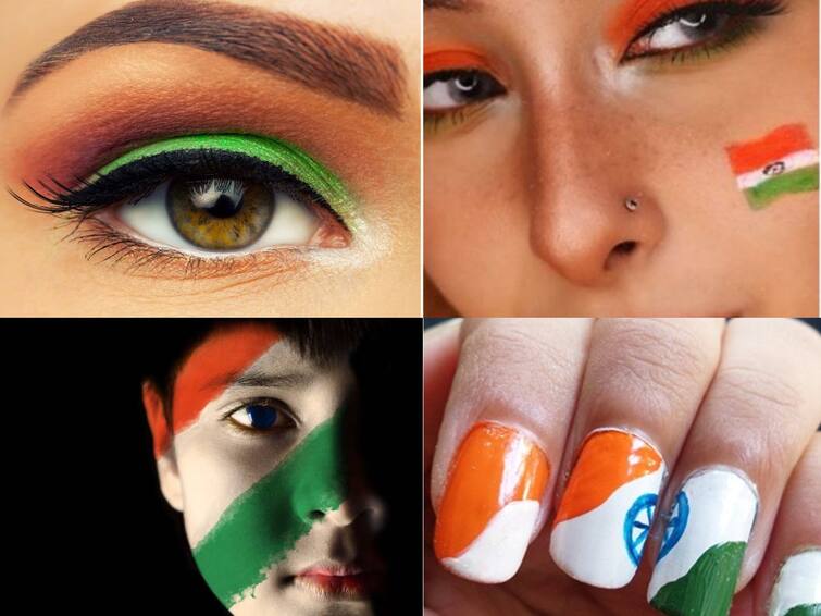 simple tri-color make up looks to look patriotic on this republic day read the tips in tamil Republic Day: இன்று மூவர்ணத்தில் முகத்திற்கு மேக்-அப் போட வேண்டுமா? அப்போ இதைப்படியுங்க!