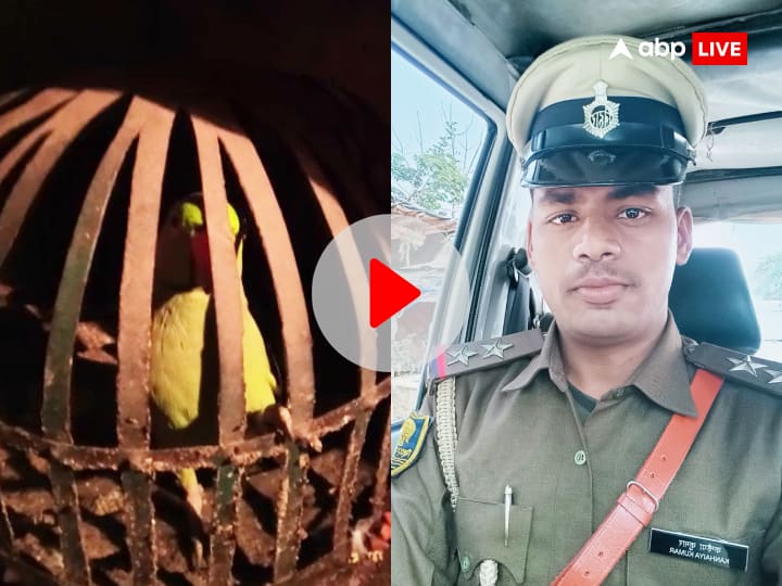 Bihar Police Inspector of Gaya Asked about address of the liquor mafia with parrot Video Viral ann Watch: बिहार के दारोगा जी तो गजब निकले! शराब माफिया का तोता से पूछा पता, मिट्ठू बोलता रहा- कटोरे-कटोरे
