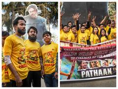Pathaan Fever Grips Nation, Fans Throng Theatres For Shah Rukh Khan Starrer - See Pics