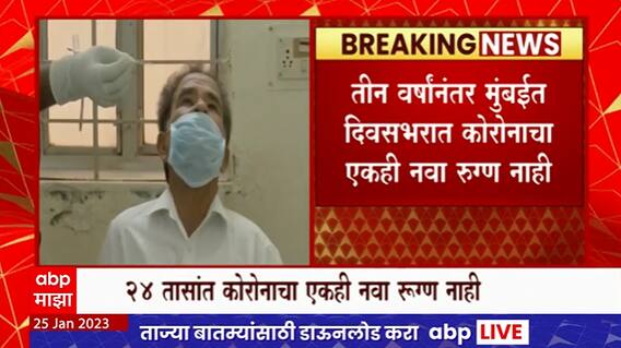 Mumbai Corona Update : तीन वर्षानंतर मुंबईत दिवसभरात कोरोनाचा एकही नवा रुग्ण नाही